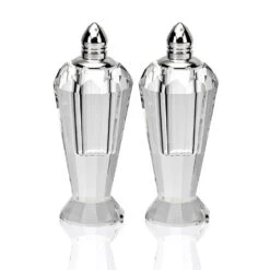 Preston Platinum Handmade Lead-Free Crystal Salt And Pepper Shakers Set Of 2