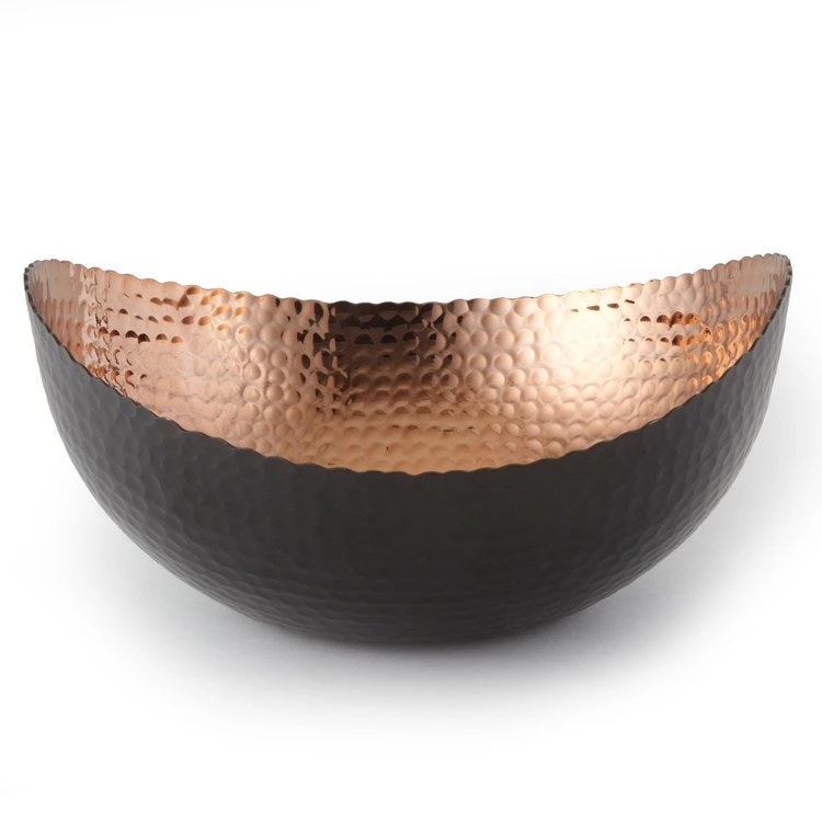 Eclipse 10" X 9.75" Black/Copper Aluminum Bowl - Image 2