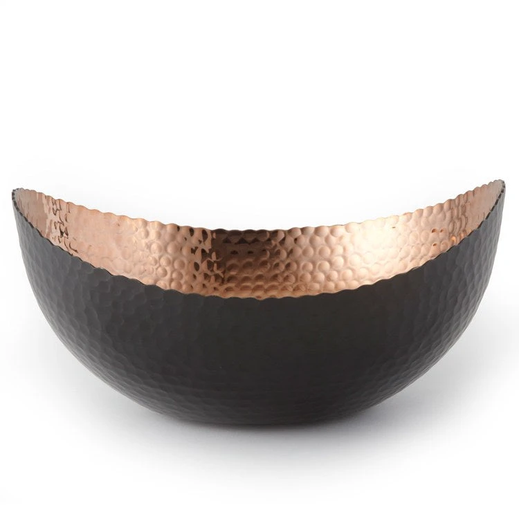 Eclipse 10" X 9.75" Black/Copper Aluminum Bowl - Image 3