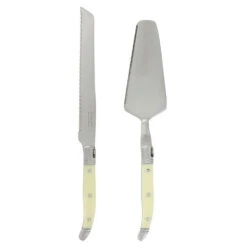 Laguiole Connoisseur Cake Slicer And Server With Faux Ivory Handles Two-Piece Set
