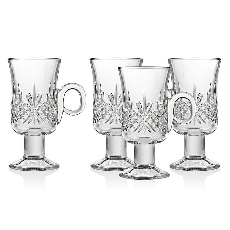 Dublin 6 Oz Glass Irish Coffee Mugs Set Of 4