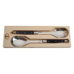 Salad Servers With Black Handles