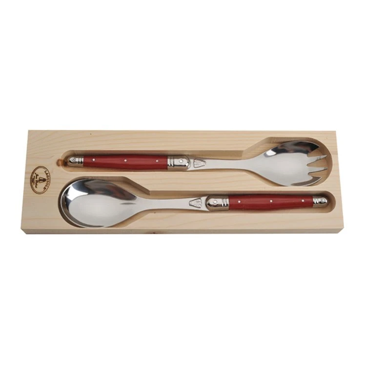 Salad Servers With Red Handles