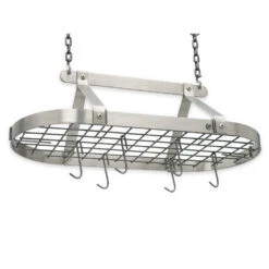 Classic Oval Ceiling Pot Rack With 12 Hooks