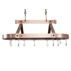 36" Oval Ceiling Pot Rack With 18 Hooks