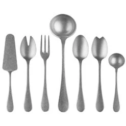 Vintage Seven-Piece Stainless Steel Serving Set