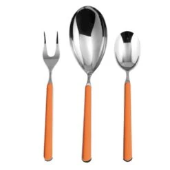 Fantasia Three-Piece Carota (Dark Orange) Serving Set