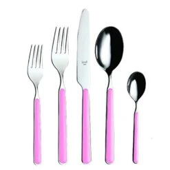 Fantasia 20-Piece Pink Flatware Set