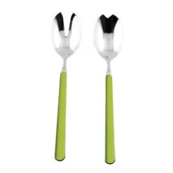 Fantasia Two-Piece Olive Green Salad Server Set
