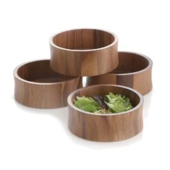 Siargao Individual Wood Salad Bowls Set Of 4