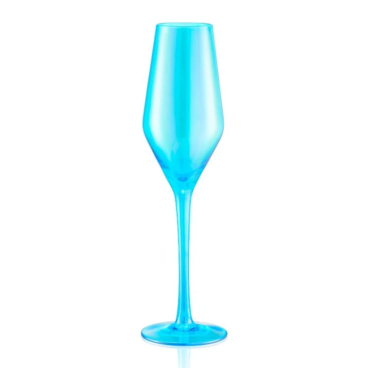 Luster 8 Oz Champagne Flutes Set Of 4 - Turquoise - Image 3