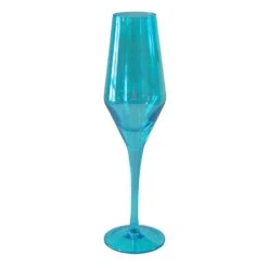 Luster 8 Oz Champagne Flutes Set Of 4 - Turquoise