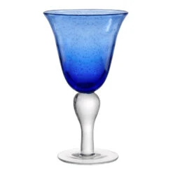 Iris 14 Oz Goblets Set Of 4 - Cobalt