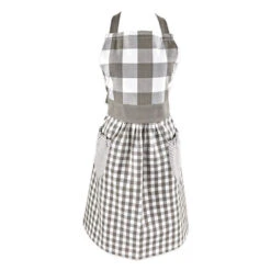 DII Gray/White Gingham Apron