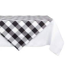 DII Black Buffalo Check 40" X 40" Table Topper