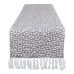 DII Gray Mini Diamond 72" X 15" Table Runner