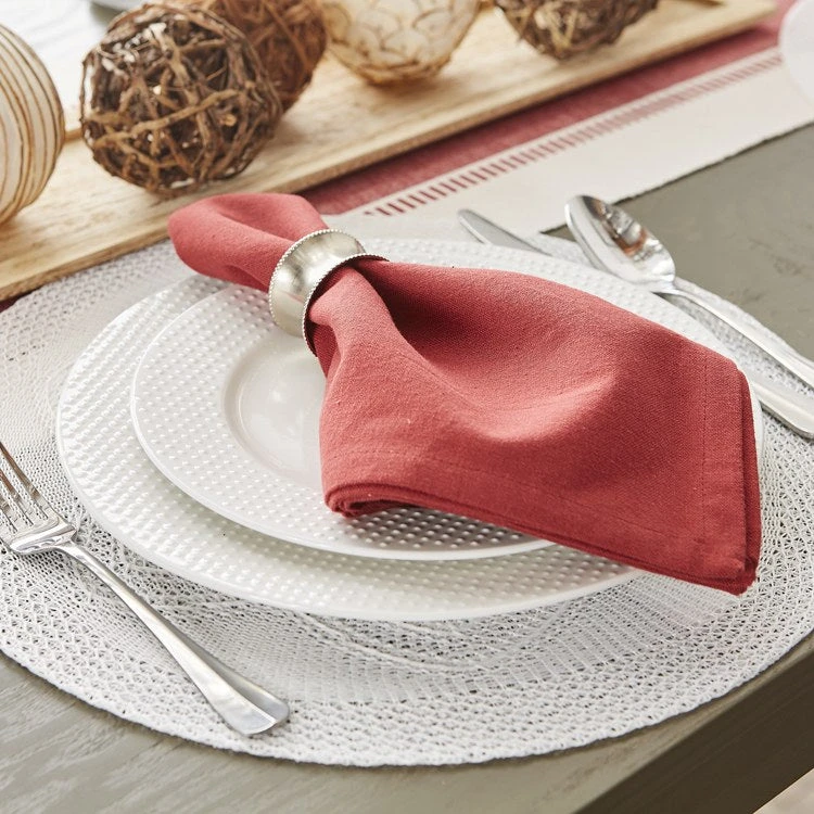 DII Barn Red Solid 20" Wide X 20" Napkins Set Of 6 - Image 5