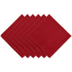 DII Barn Red Solid 20" Wide X 20" Napkins Set Of 6