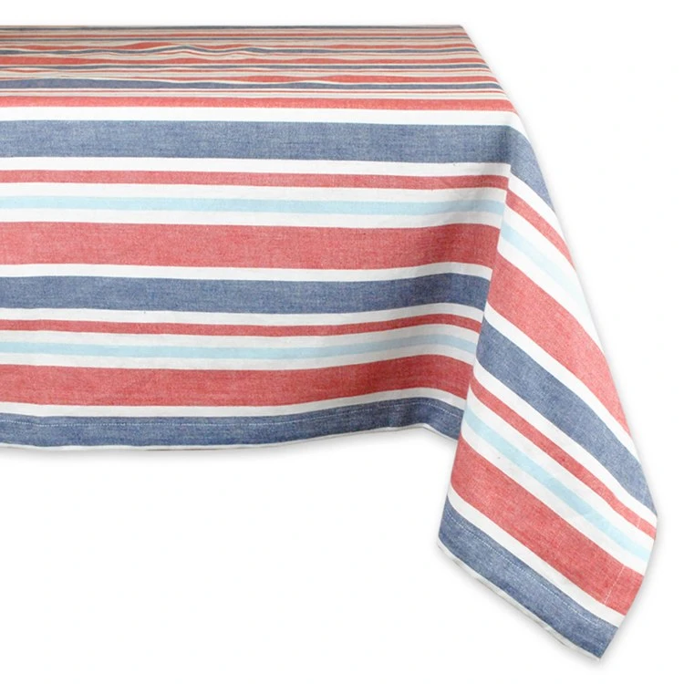 DII Patriotic Stripe 120" X 60" Tablecloth