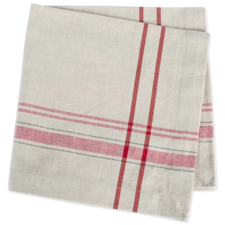 DII Red French Stripe 20" X 20" Napkins Set Of 6 - Image 9