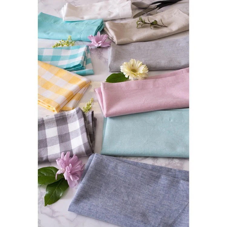 DII Blue Solid Chambray 20" X 20" Napkins Set Of 6 - Image 3