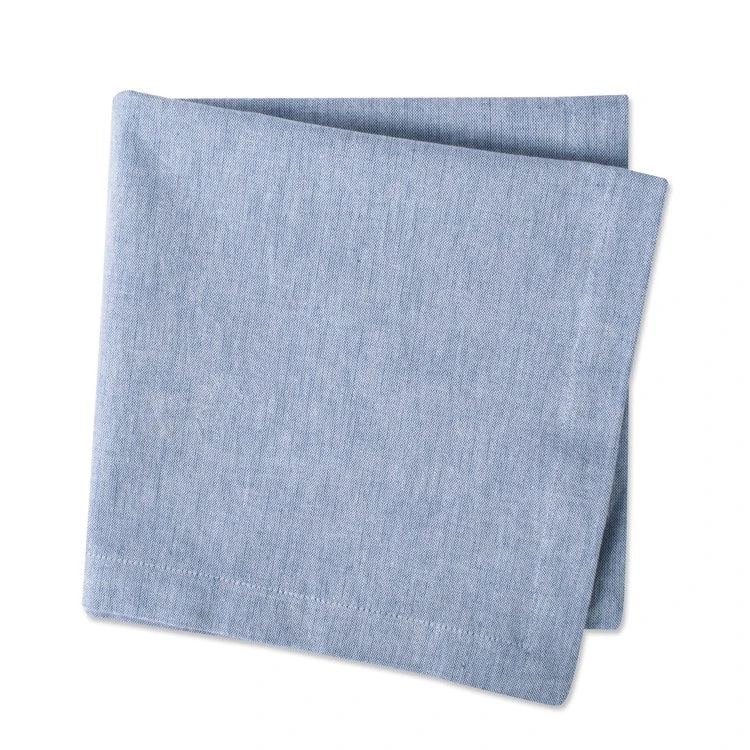DII Blue Solid Chambray 20" X 20" Napkins Set Of 6 - Image 6