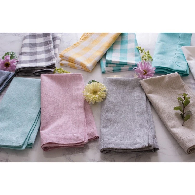 DII Natural Solid Chambray 70" Round Tablecloth - Image 6