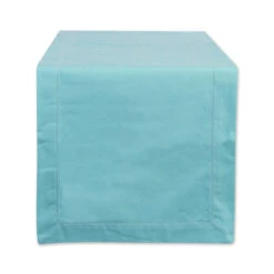 DII Aqua Hemstitch 72" X 14" Table Runner