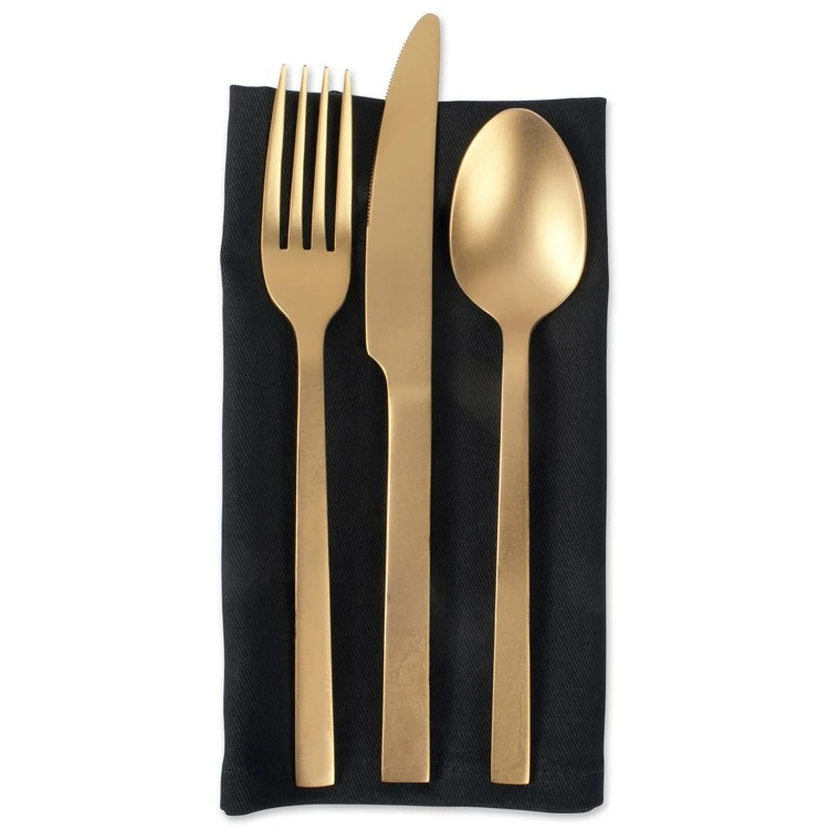 DII Black 20" X 20" Napkins Set Of 6 - Image 6