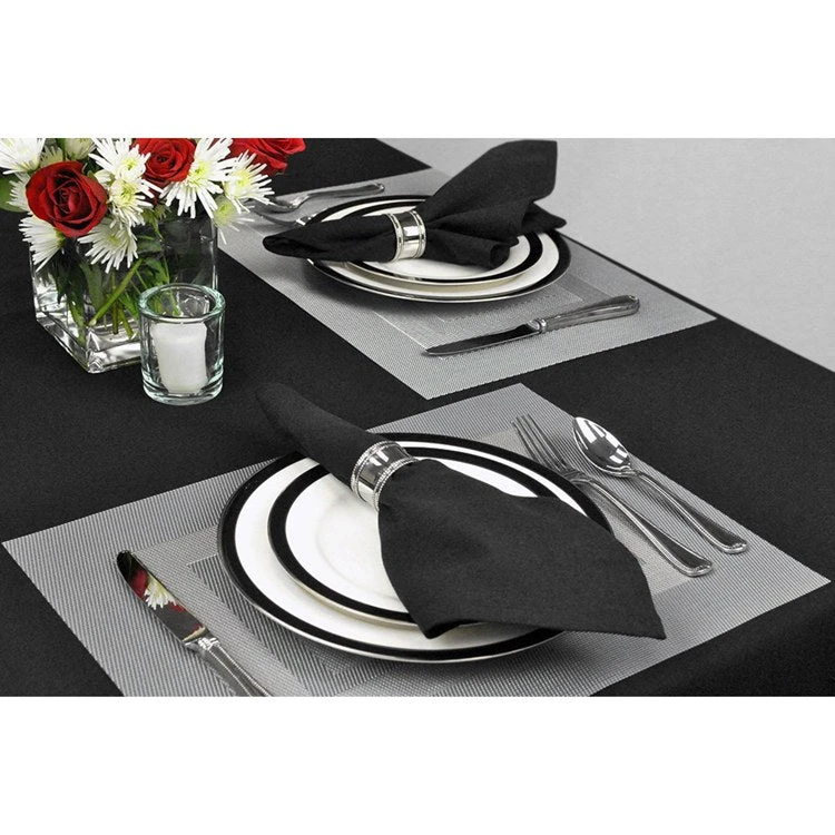 DII Black 20" X 20" Napkins Set Of 6 - Image 9