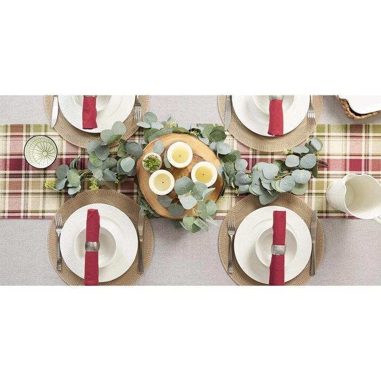 DII Homespun Plaid 72" X 13" Table Runner - Image 8