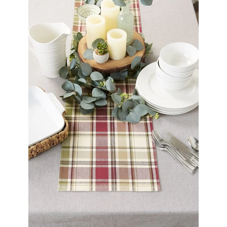 DII Homespun Plaid 72" X 13" Table Runner - Image 9