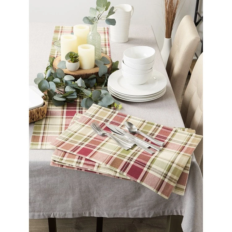 DII Homespun Plaid 72" X 13" Table Runner - Image 10