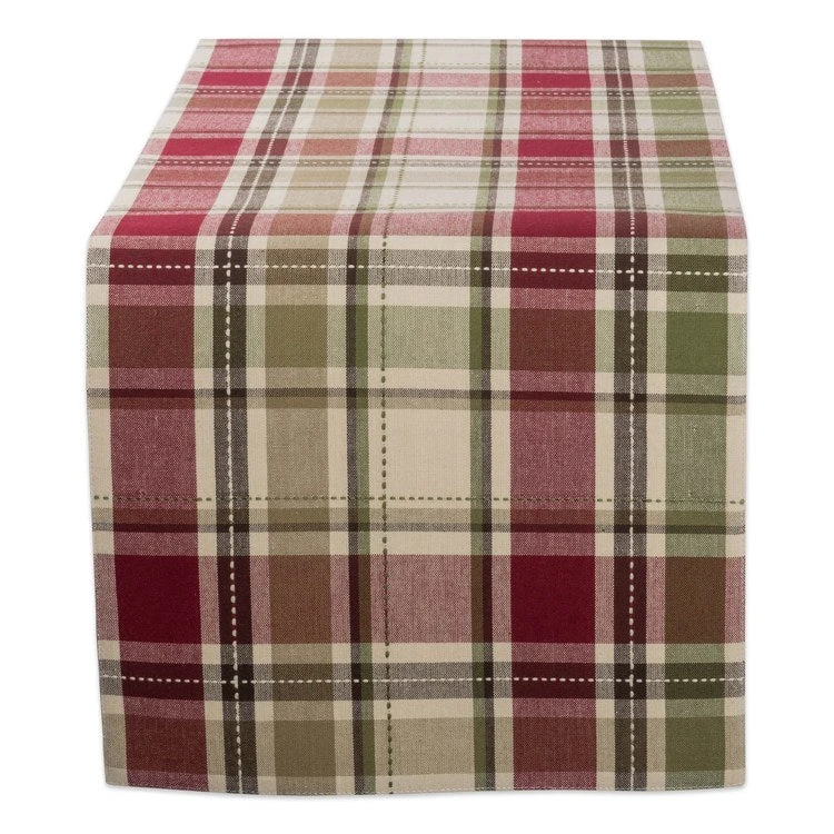 DII Homespun Plaid 72" X 13" Table Runner