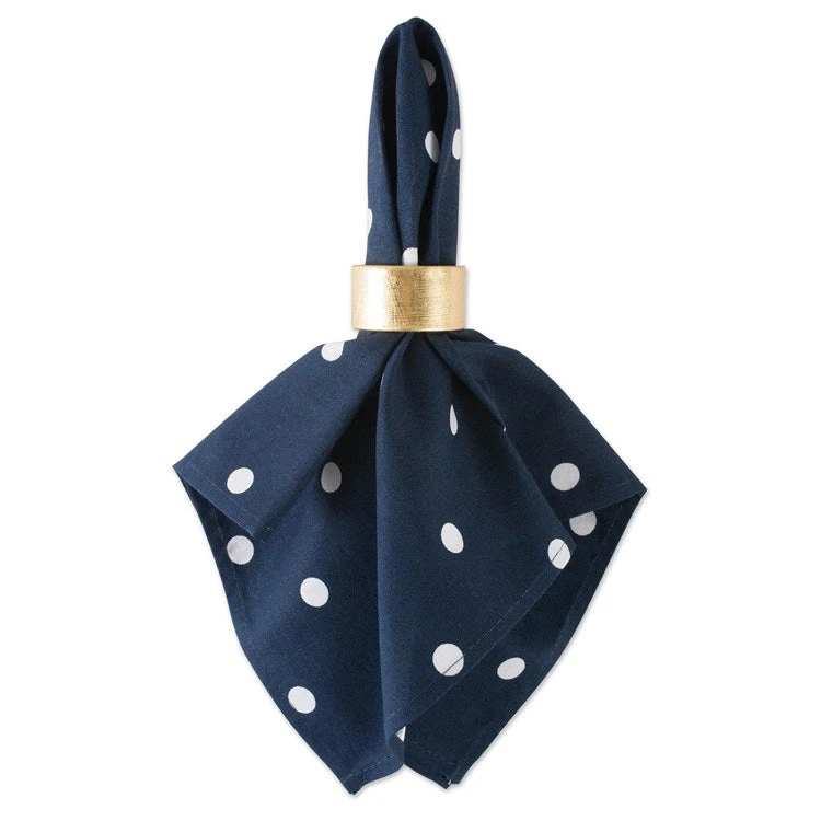 DII Polka Dot Navy/White 18" X 18" Napkins Set Of 4 - Image 3