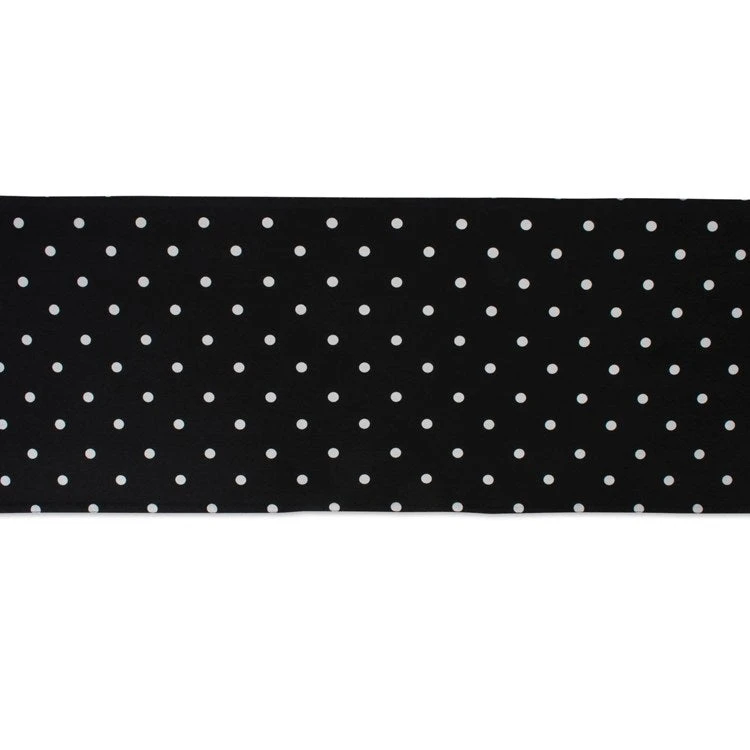 DII Reversible Polka Dot White/Black 72" X 14" Table Runner - Image 6