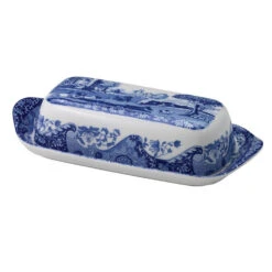 Spode Blue Italian Covered Butter Dish