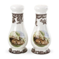Spode Woodland Salt & Pepper Shakers - Rabbit
