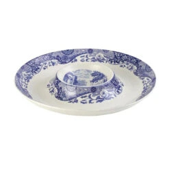 Spode Blue Italian Chip And Dip