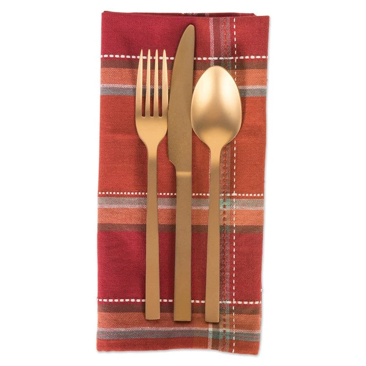 Autumn Spice Plaid Tablecloth Set - Image 4