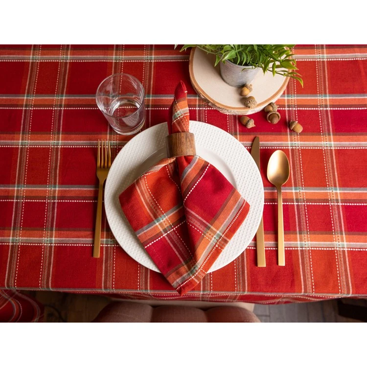 Autumn Spice Plaid Tablecloth Set - Image 9
