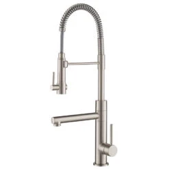 Artec Pro Spot Free 2-Function Commercial-Style Pre-Rinse Kitchen Faucet With Pull Down Spring Spout And Pot Filler