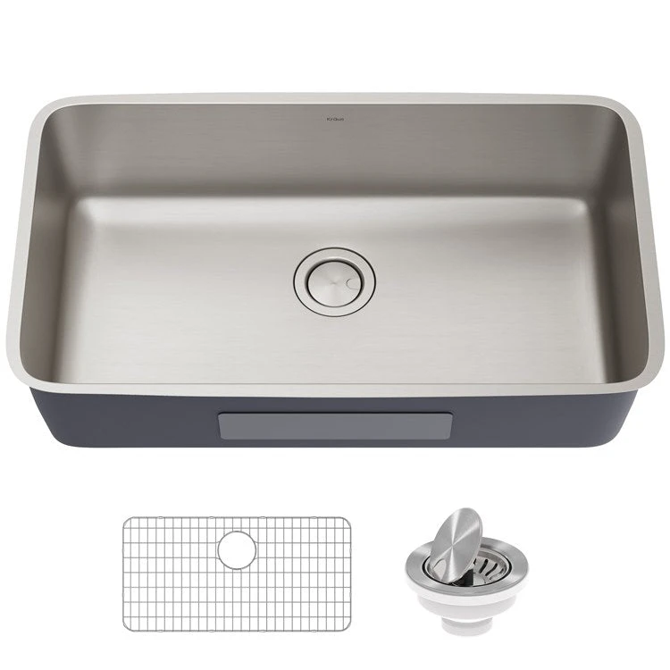 Dex 33" Undermount 16-Gauge Antibacterial Stainless Steel Single Bowl Kitchen Sink - Image 2