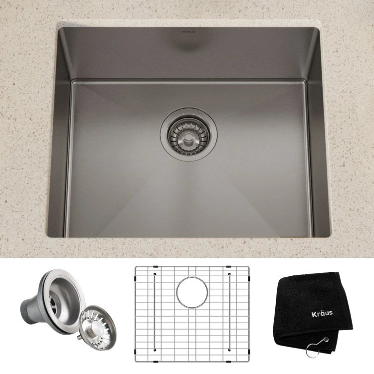 Standart Pro 21" Single Bowl 16-Gauge Stainless Steel Undermount Kitchen Sink - Image 2