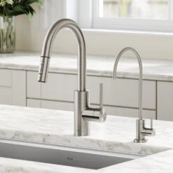 Oletto Pull Down Kitchen Faucet And Purita Water Filter Faucet Combo - OPEN BOX