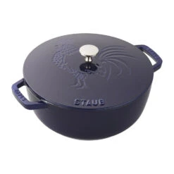 Staub 3.75-Quart Essential French Oven With Rooster Lid - Dark Blue
