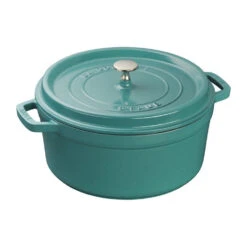 Staub 5.5-Quart Round Cocotte - Turquoise