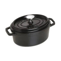 Staub 1-Quart Oval Cocotte - Black