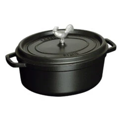 Staub 5.75-Quart Coq Au Vin Cocotte - Black